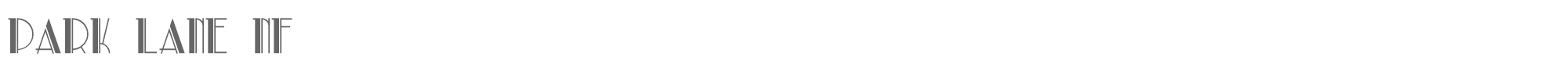 Sample characters Park Lane NF Font